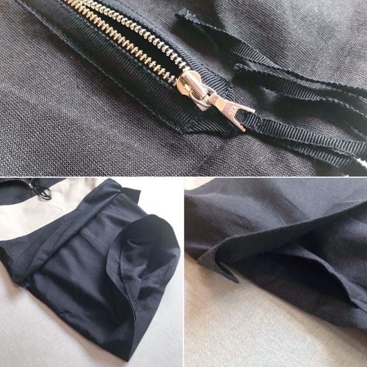 希少•美品【リネン混/レイヤード&バッグ“ジップ”】アドーア