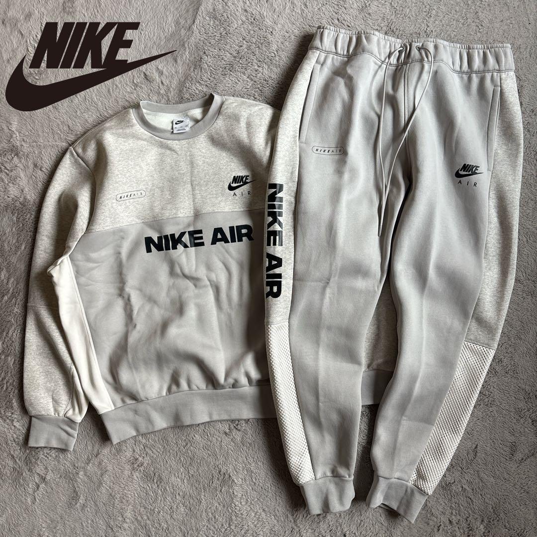 白 Sグレー トレーナー NIKE AIR スウェット ジョガーパンツ ホワイト 白 Sグレー トレーナー NIKE AIR スウェット ジョガーパンツ