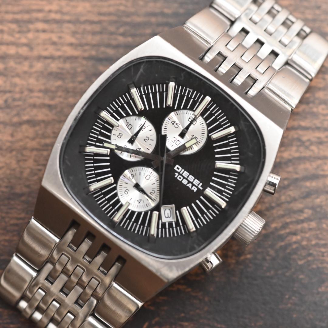 ✧並品✧DIESEL DZ-1060 腕時計 四角文字盤 希少品