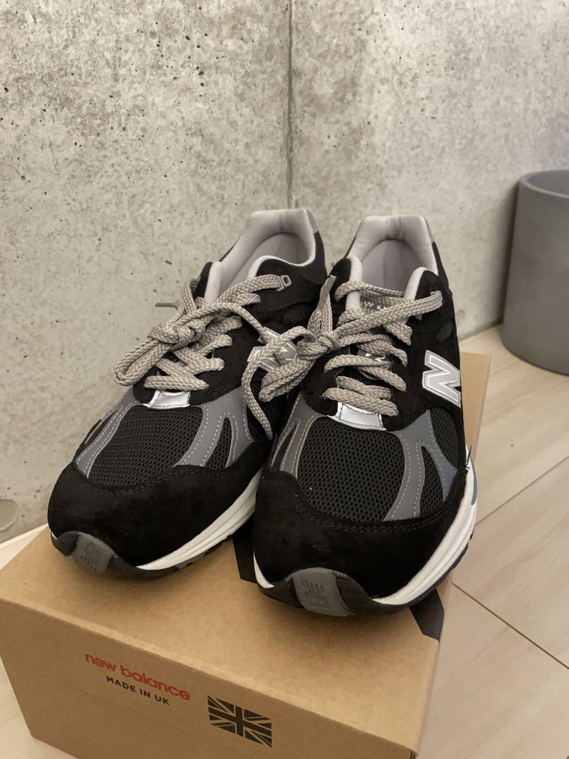 人気モデル New Balance 991v2 ブラック/グレー