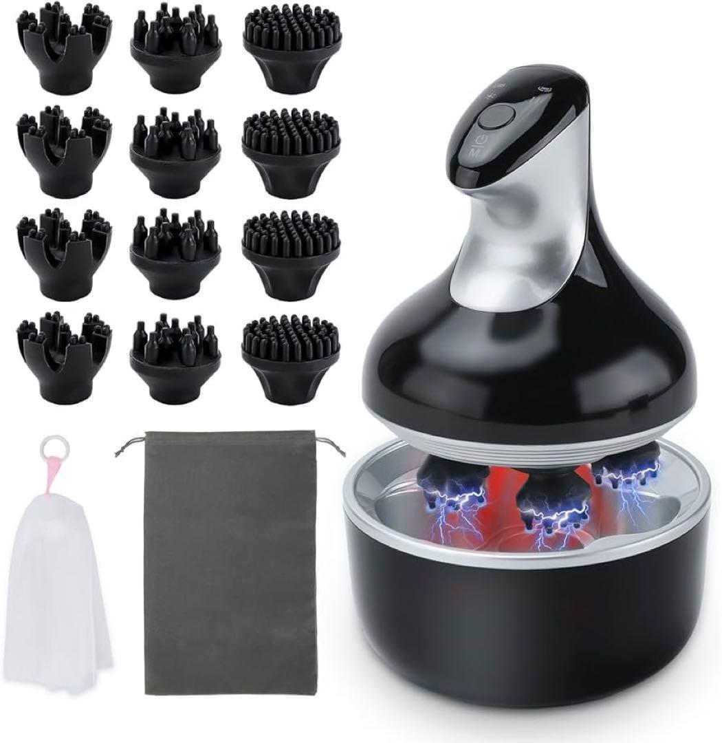 新品⭐️EMS ヘッドスパ 電動頭皮 ブラシ 電動 電気針 乾湿両 頭皮エステ