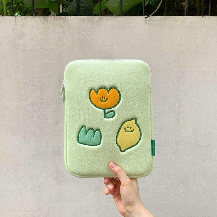 iPadケース 花 レモン タブレットケース 11インチ セカンドバッグ