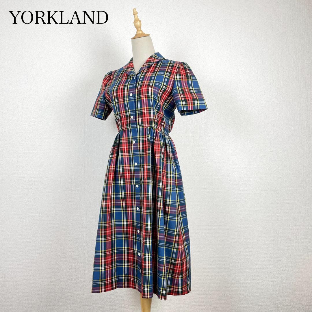 YORKLAND タータンチェック ワンピース 半袖