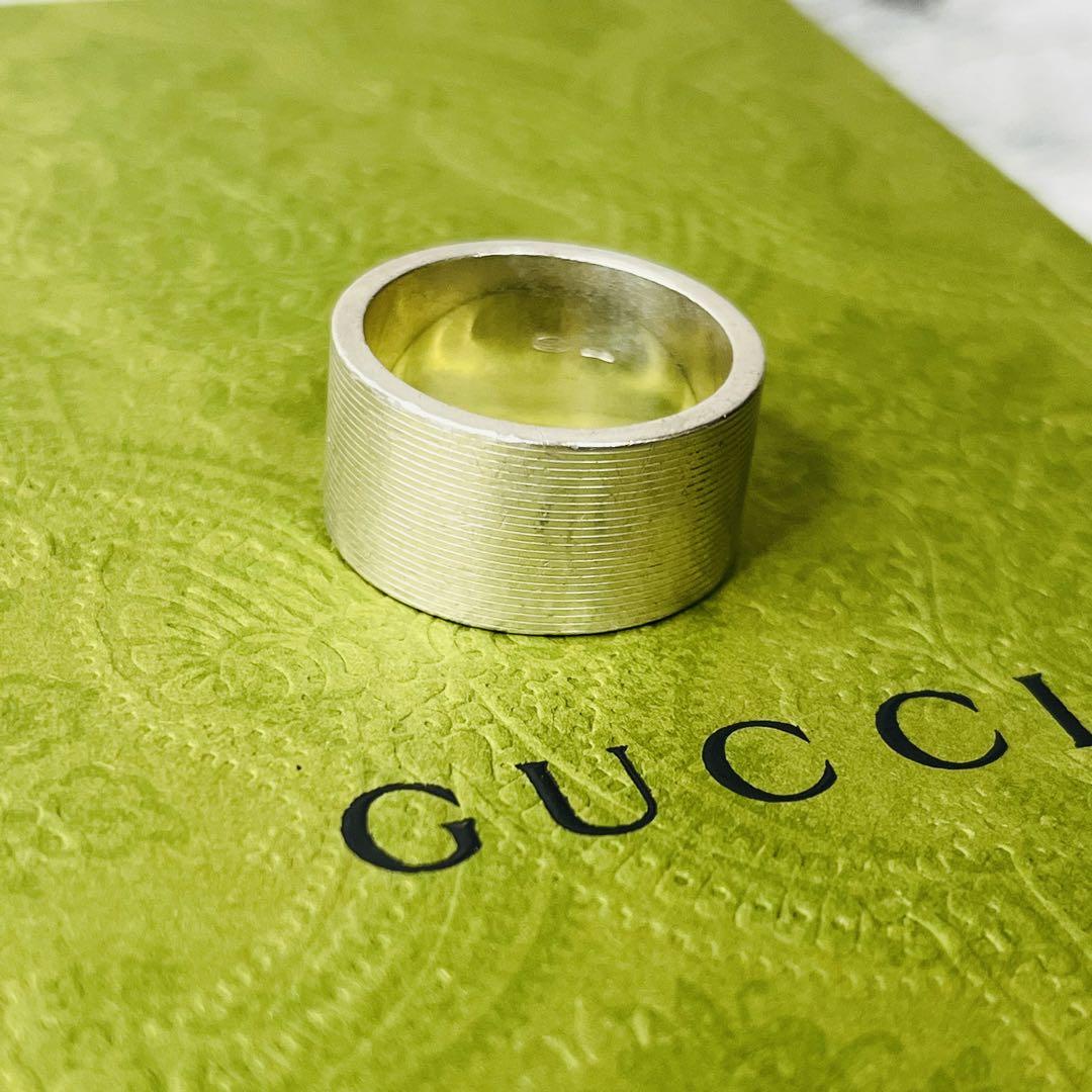【希少✨】GUCCI リング  バンドルリング 23号 指輪 グッチロゴ 大きめ