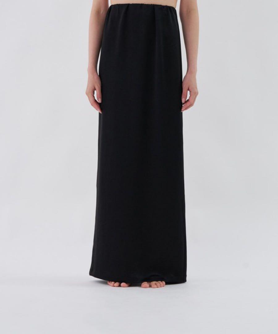 【enof】ace long straight skirt black サイズL