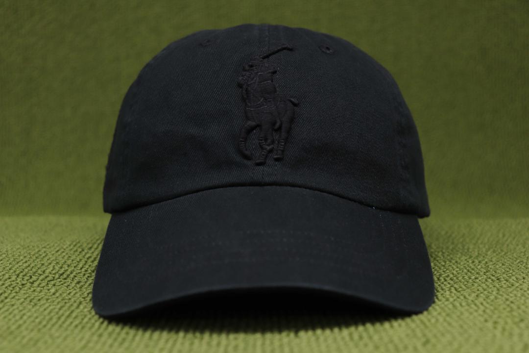 新品 ラルフ ビッグポニー NO3 キャップ 帽子 ブラック BLACKOUT