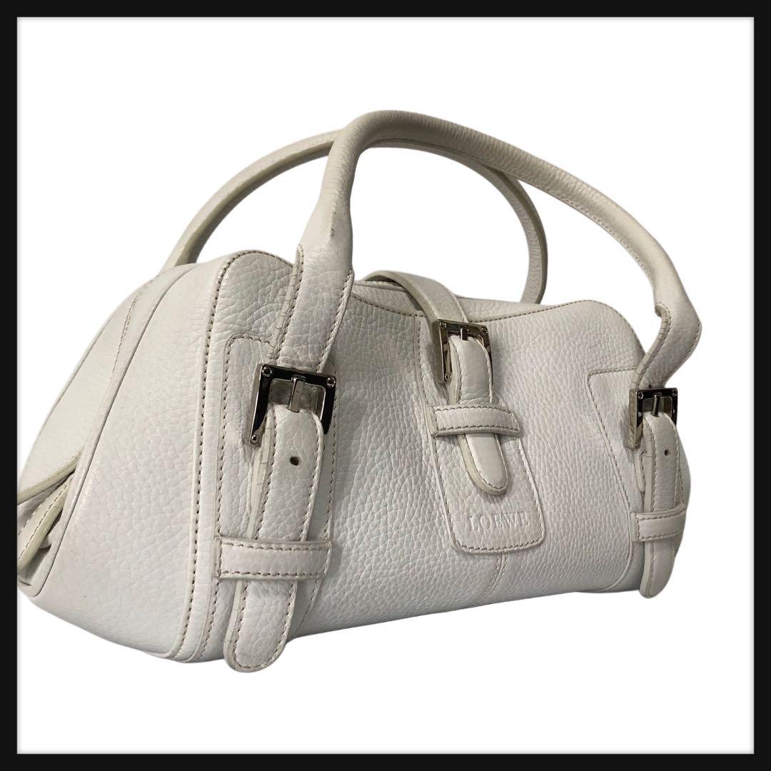 ロエベ　ハンドバッグ　白　1991