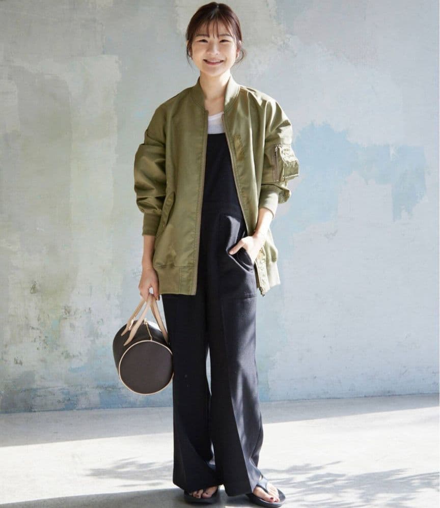 [SLOBE IENA] MA-1 ナイロンツイル オリーブ 美品♡