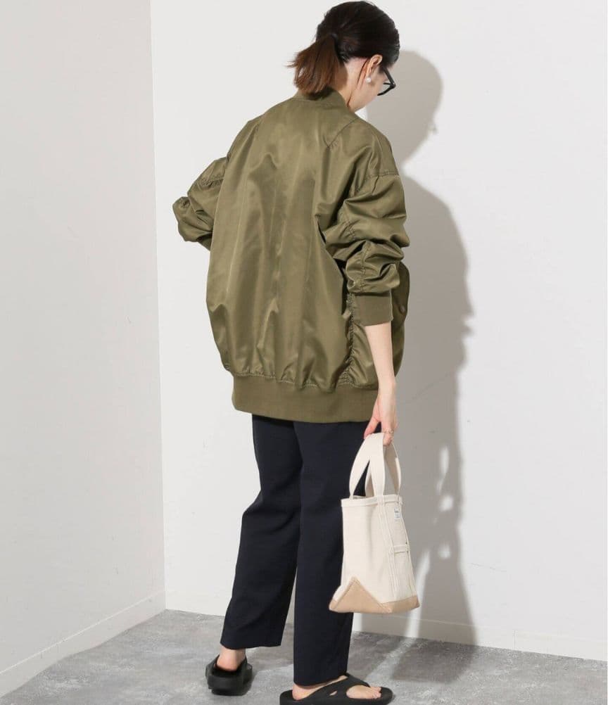 [SLOBE IENA] MA-1 ナイロンツイル オリーブ 美品♡