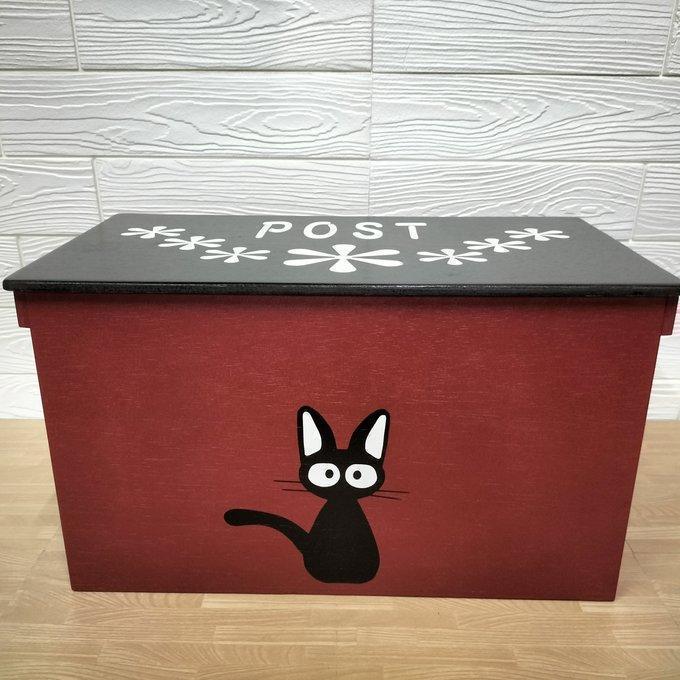 112《宅配BOX》大型ポスト　りんごBOX 収納 置き配 木箱 おしゃれ