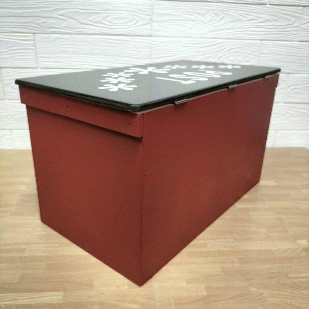 112《宅配BOX》大型ポスト　りんごBOX 収納 置き配 木箱 おしゃれ