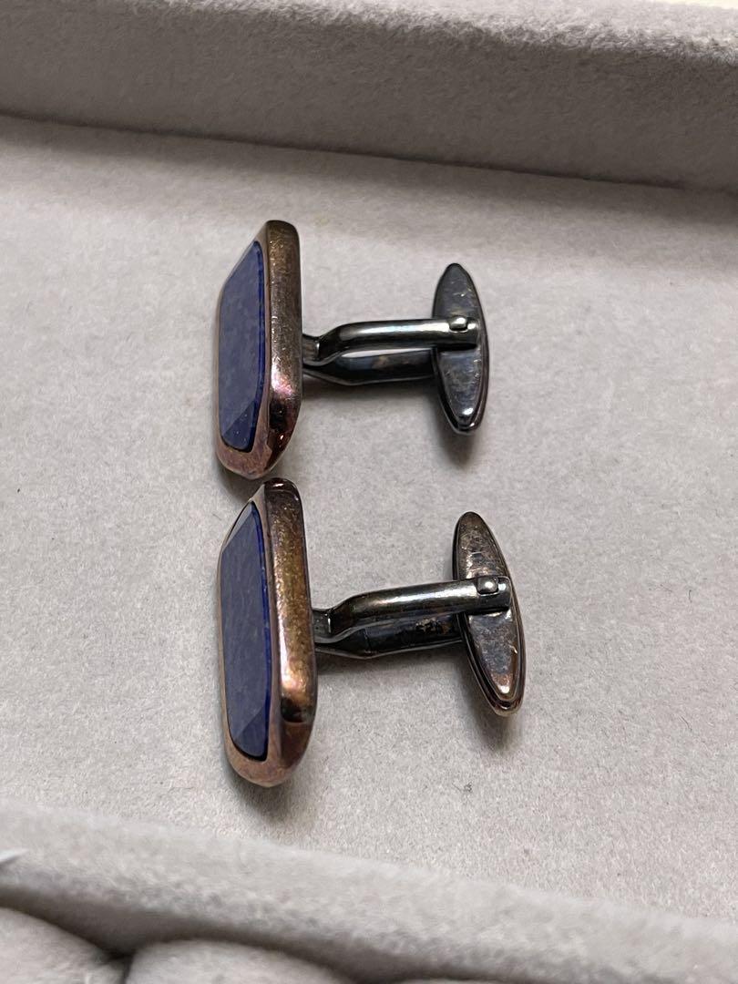 ヴィンテージ　dunhill カフス　SILVER925 刻印ラピスラズリ ヴィンテージ dunhill カフス SILVER925 刻印ラピスラズリ