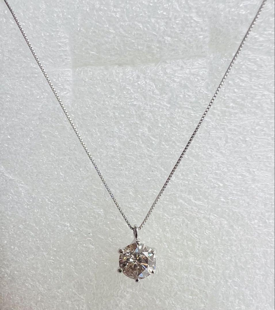 Pt900 0.80ct ダイヤモンドネックレス