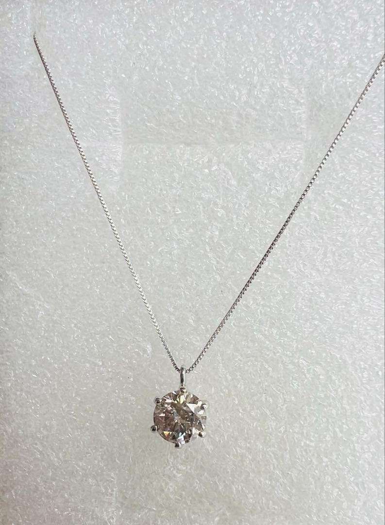 Pt900 0.80ct ダイヤモンドネックレス