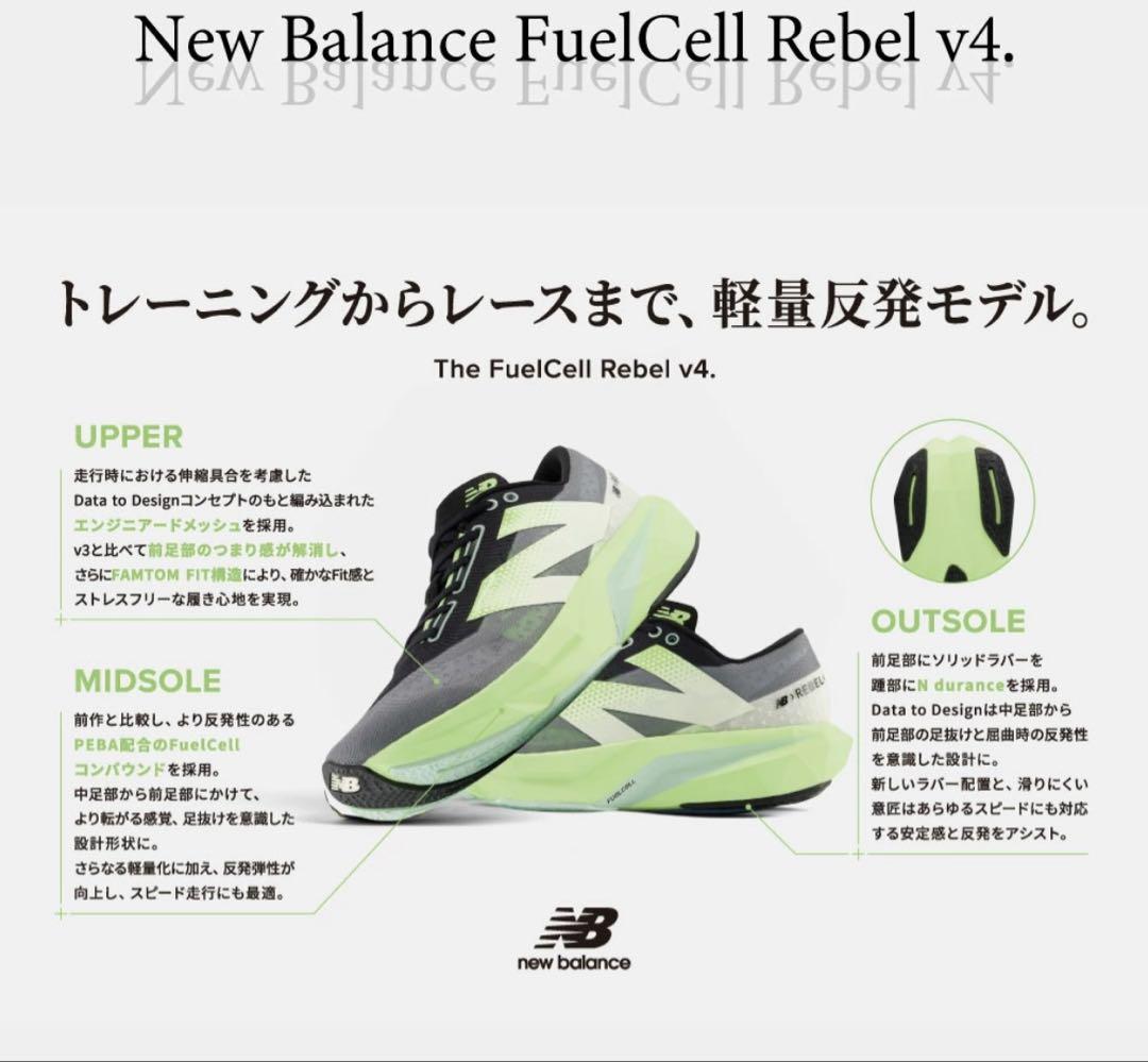 New Balance FuelCell Rebel v4 レベル 26センチ