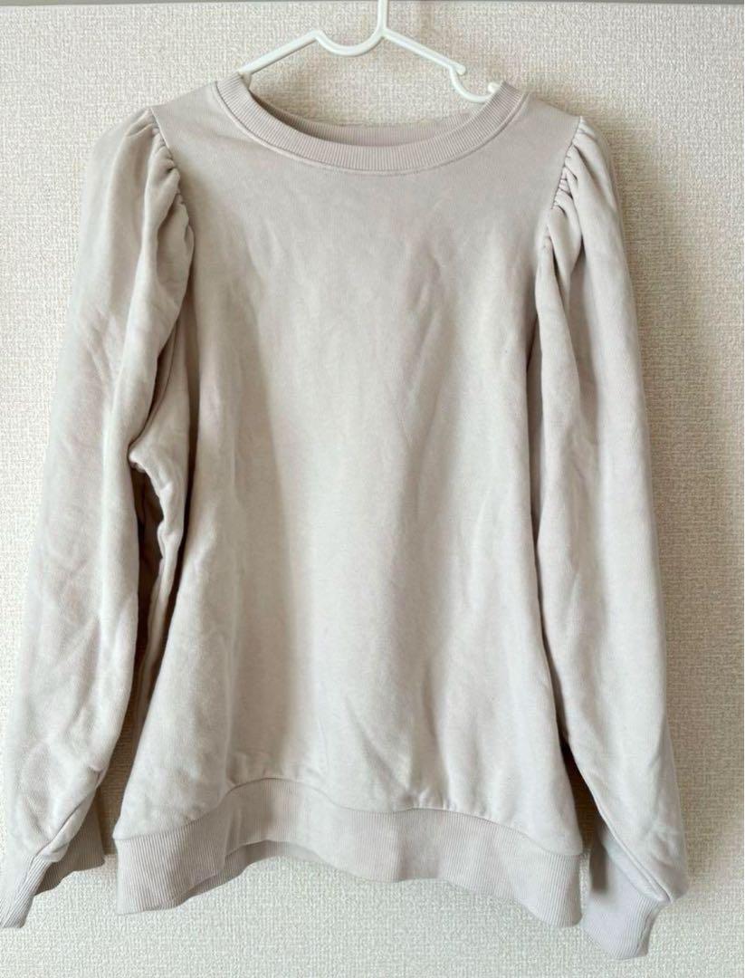 ロゴ刺繍パフスリーブスウェット_ホワイト | YOIHI