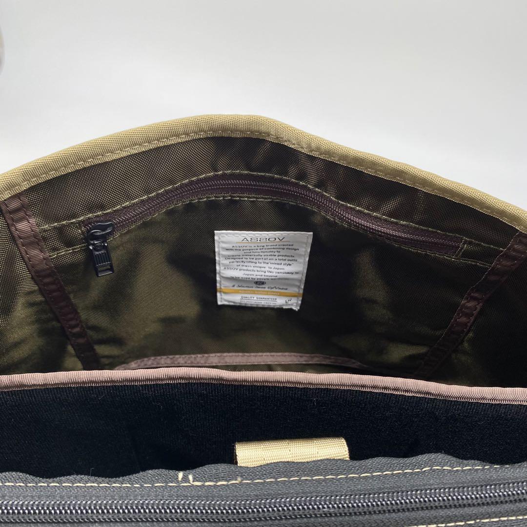 美品✨ AS2OV アッソブ メッセンジャーバッグ CORDURA カーキ