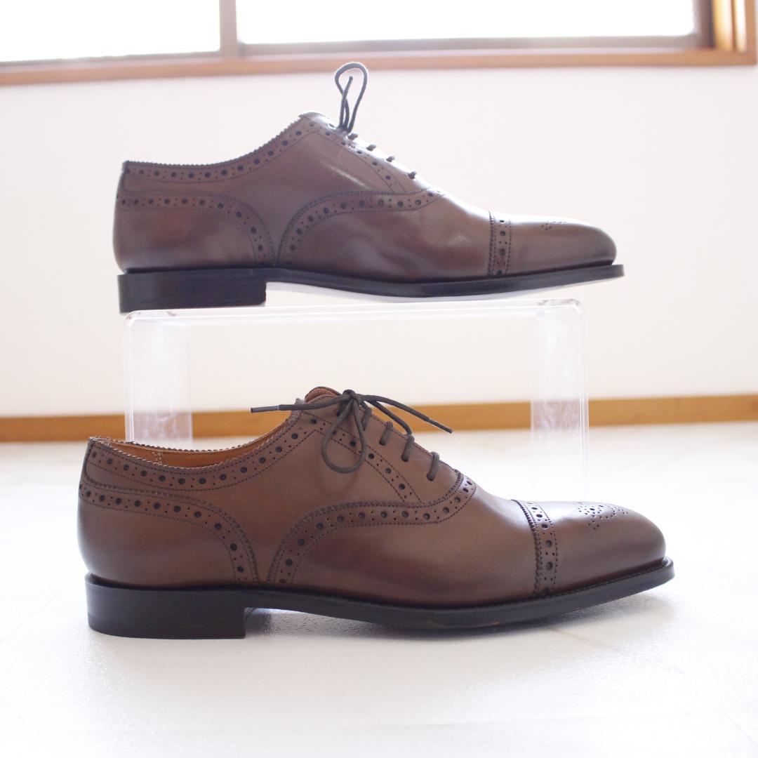 【極美品】GRENSON オックスフォードシューズ 9F ウィングチップ 茶色