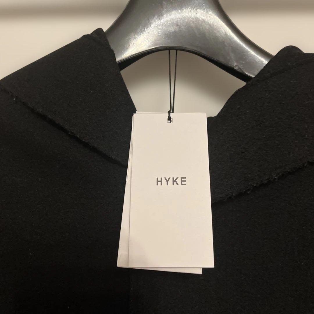 HYKE メルトンフーデッドコート　ロングコート　ハイク　コート