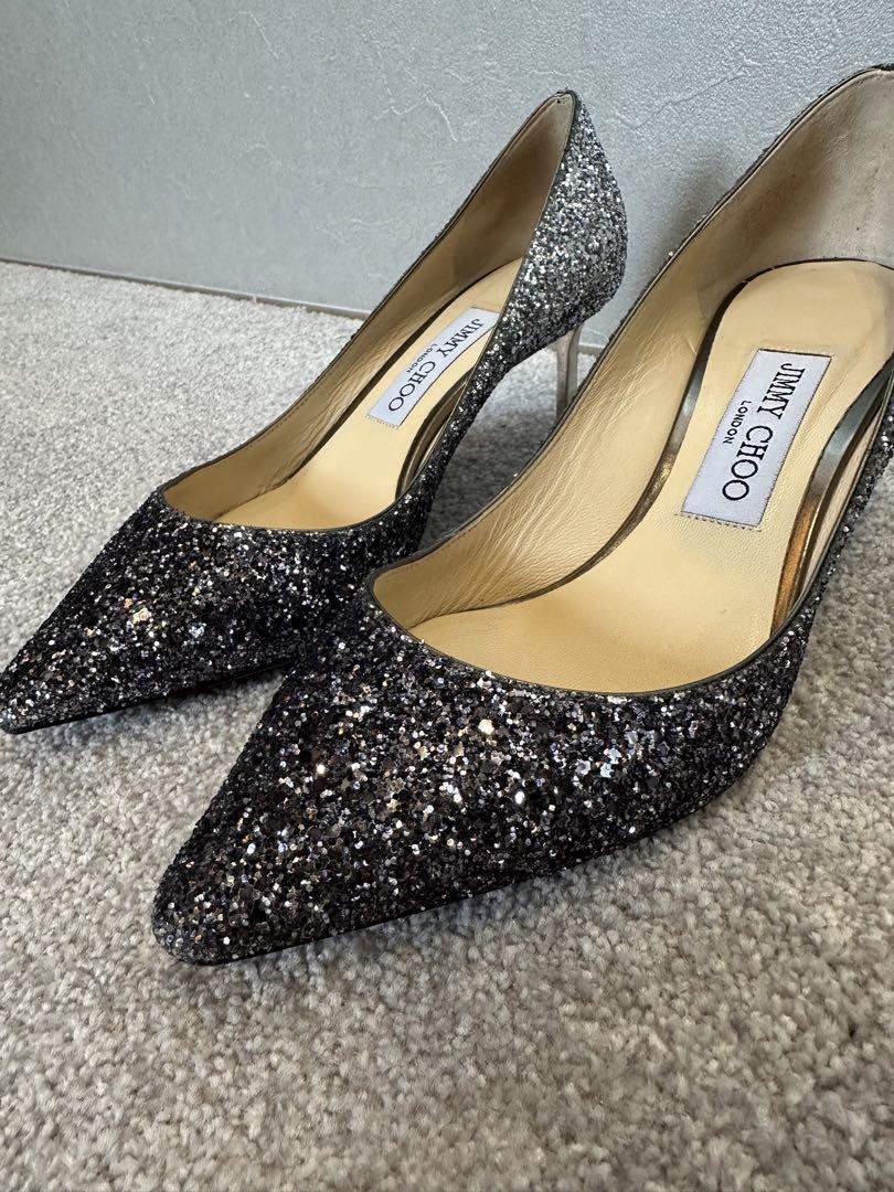 新品未使用 jimmychoo グリッターパンプス 24.5 37ハーフ ⭐️JIMMY CHOO⭐️グリッターパンプス