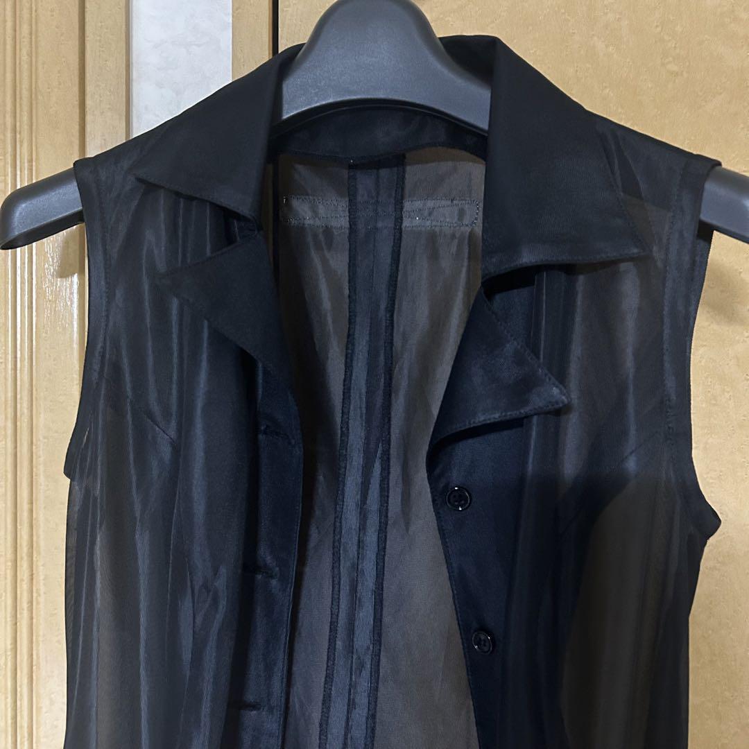 alice auaa シースルー ロングジレ ブラック 専用 CATEGORY coat | alice auaa WEB SHOP