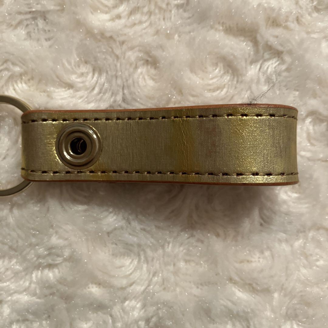 ☆ 新品　ポーターフォイル　porter 本革レザー キーホルダー ゴールド ☆