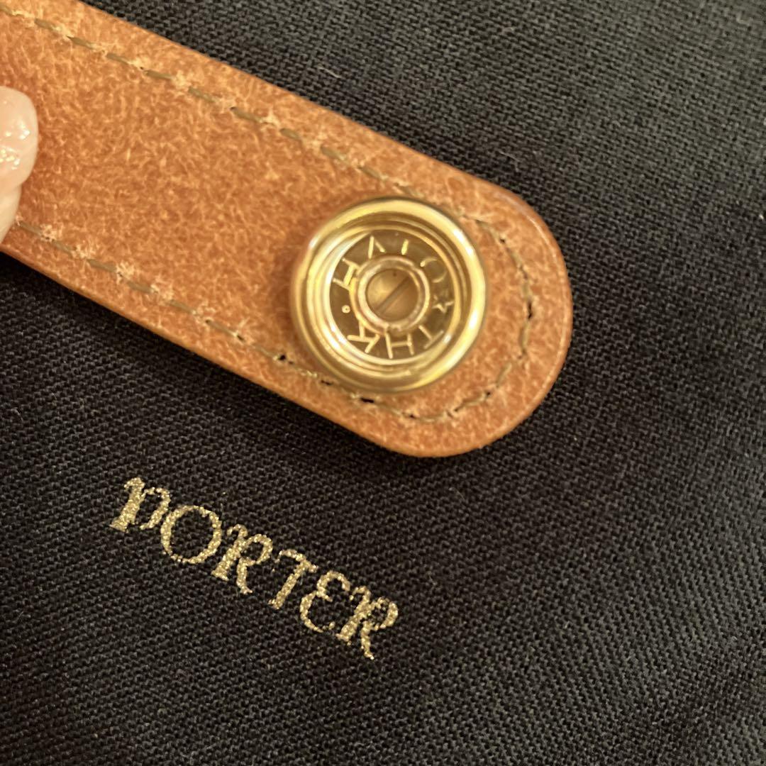 ☆ 新品　ポーターフォイル　porter 本革レザー キーホルダー ゴールド ☆