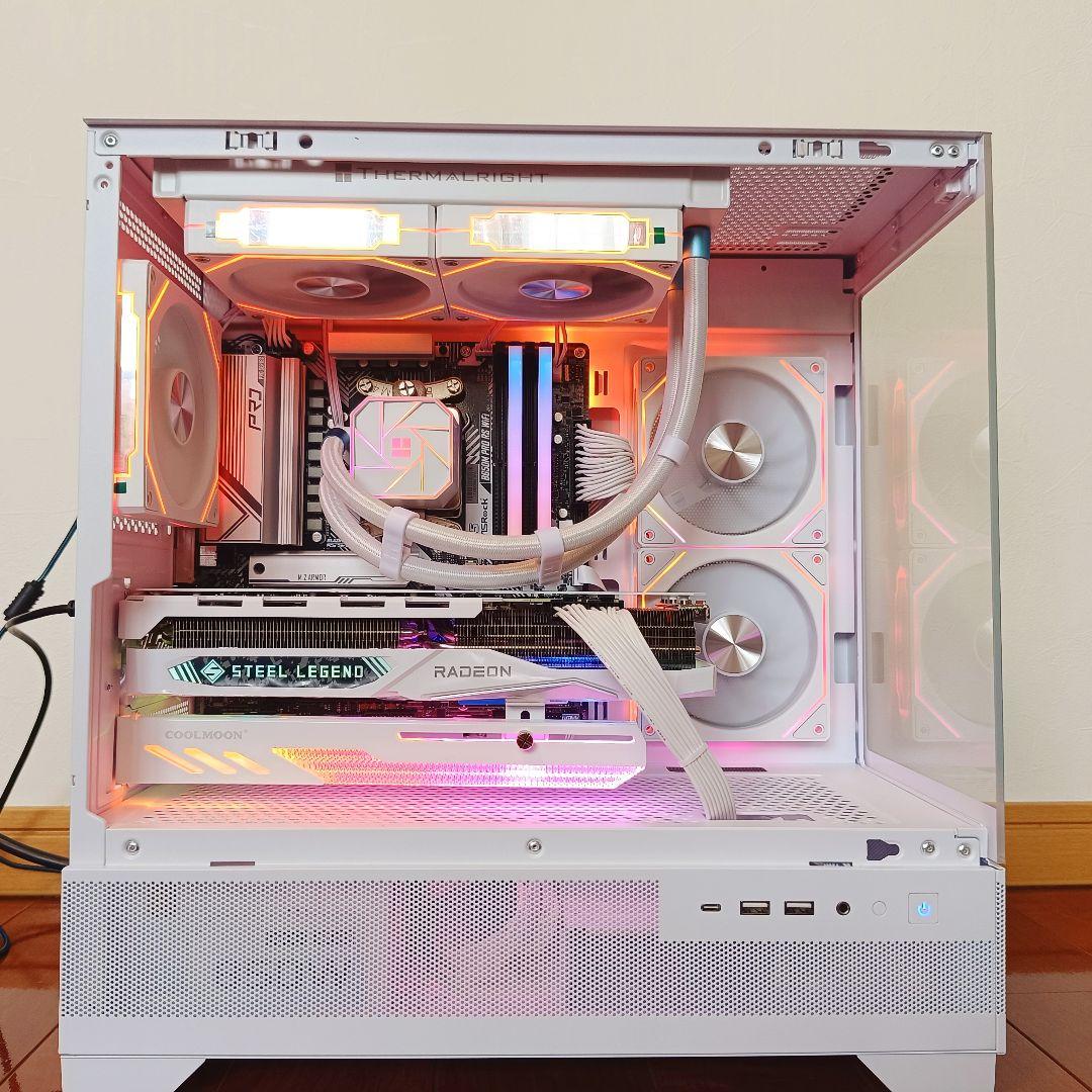 【新品】白色ゲーミングPC Ryzen7 7700 RX7700XT 12G