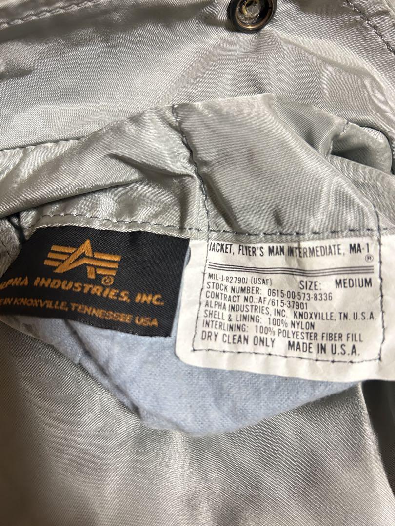 でにでに様用USA製 アルファ MA-1 Mサイズ シルバーグレー