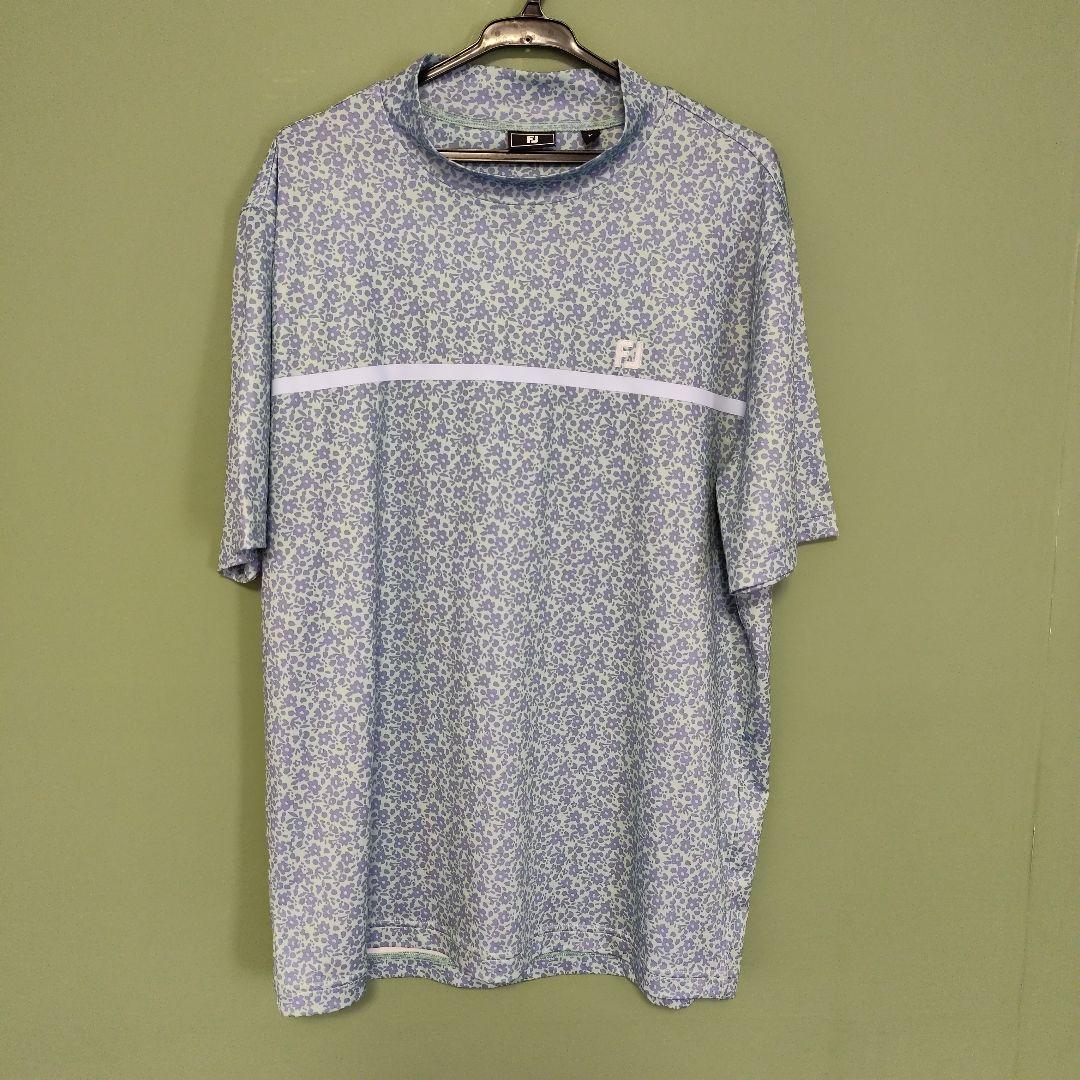 フットジョイ 花柄ショートスリーブシャツ L