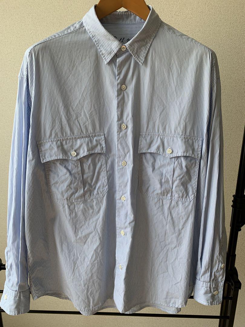 トップス ROLL UP STRIPE SHIRT