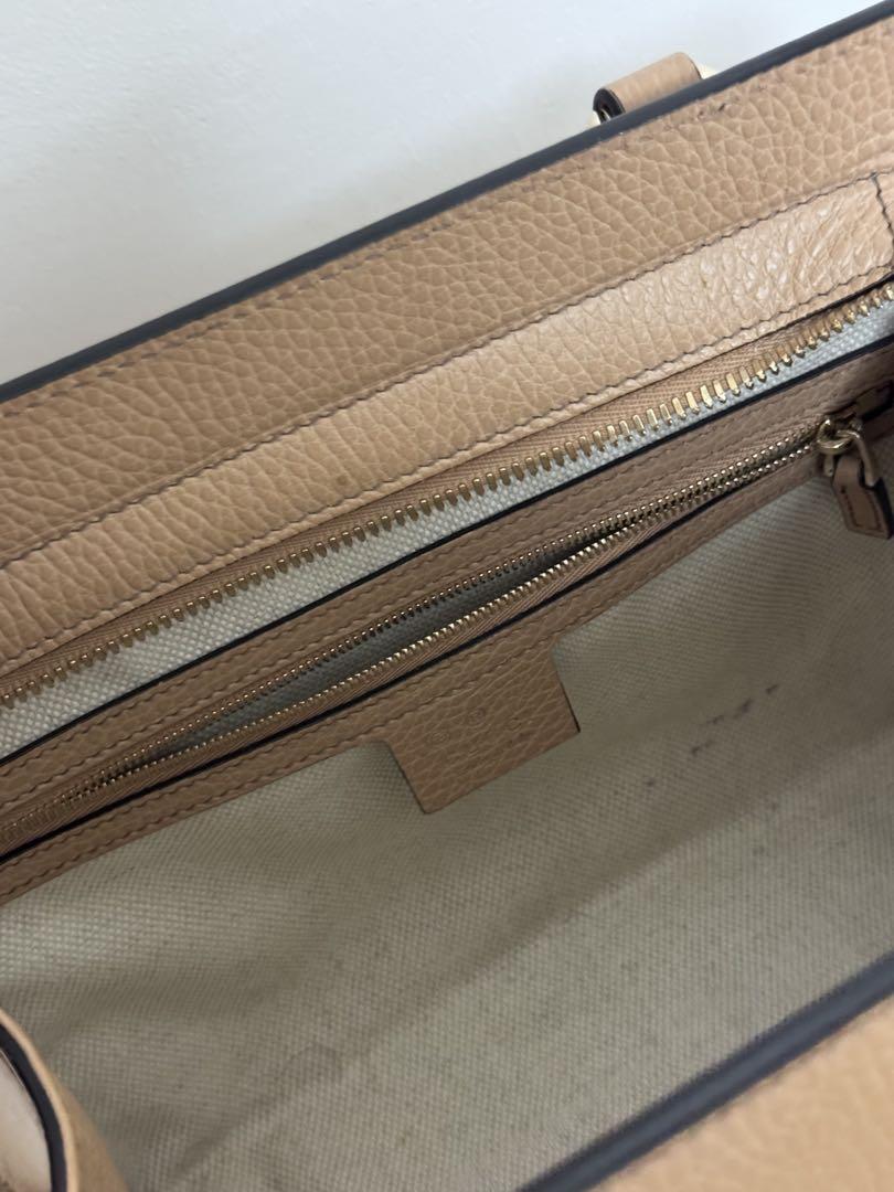 【超美品】GUCCI SOHOピンクベージュレザーバッグ