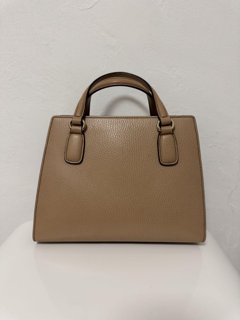 【超美品】GUCCI SOHOピンクベージュレザーバッグ