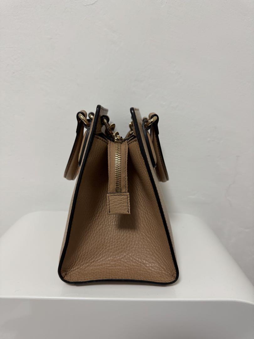 【超美品】GUCCI SOHOピンクベージュレザーバッグ