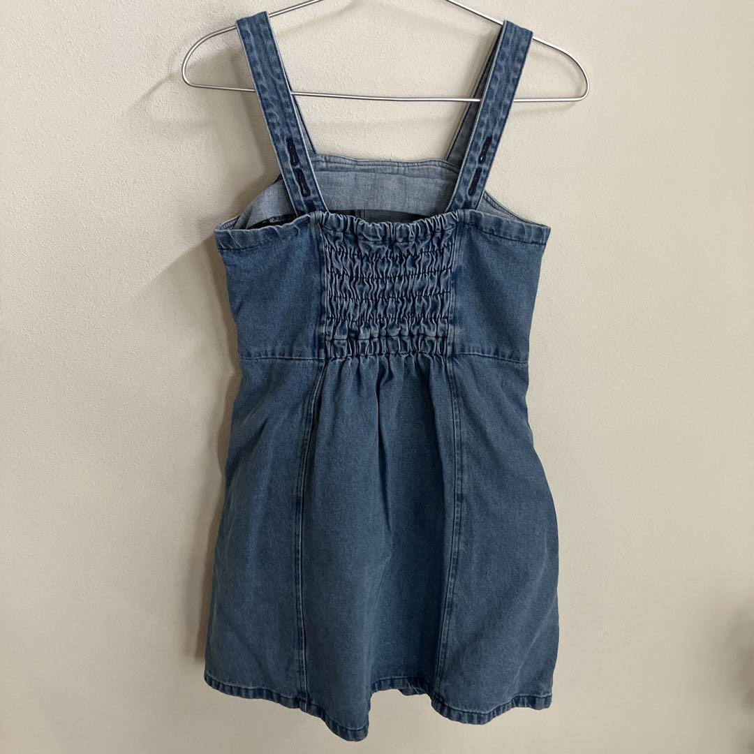 GU デニム ノースリーブ デニムワンピース キッズ用 100cm