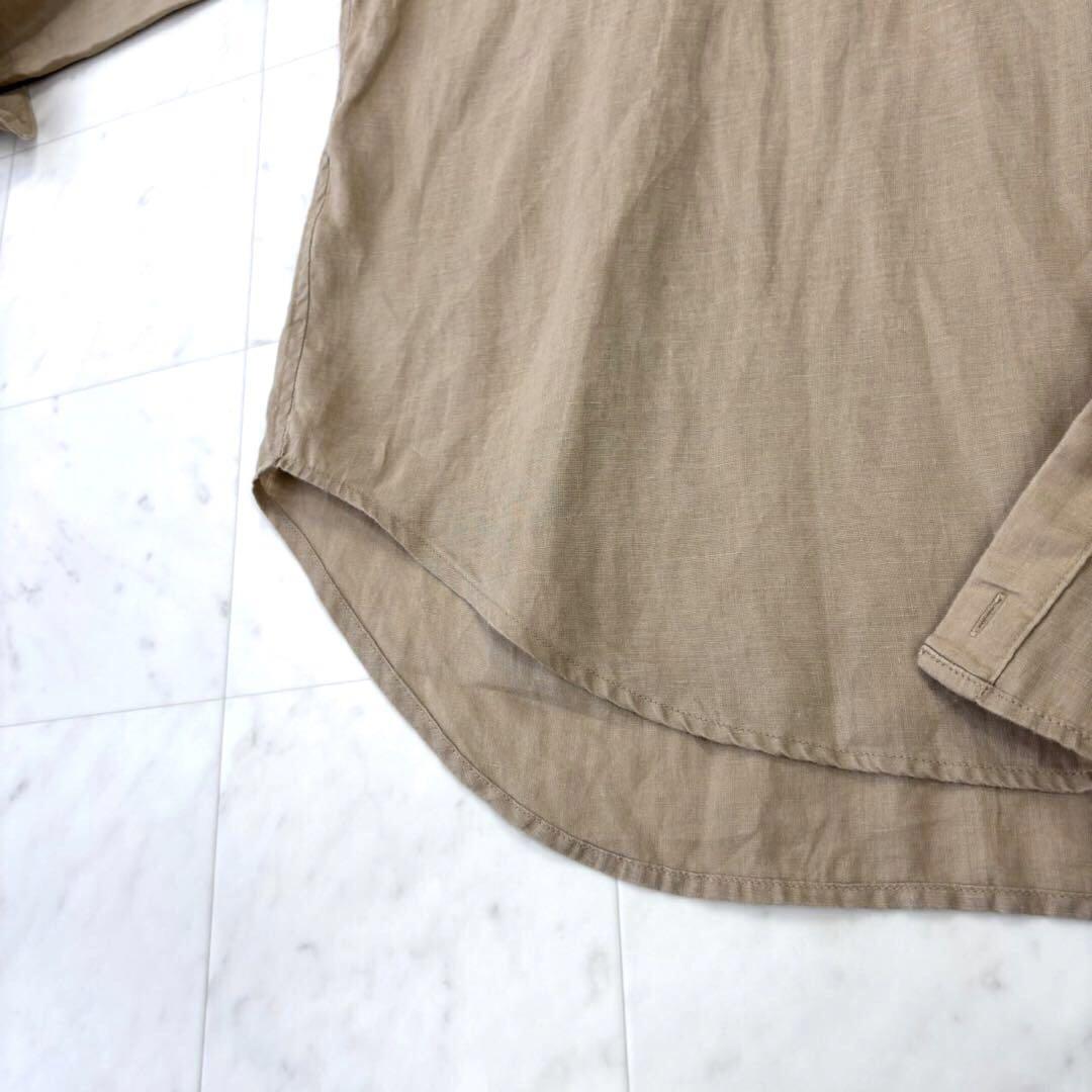 おとうふです★美品★80リネンカシュクールビッグシャツ