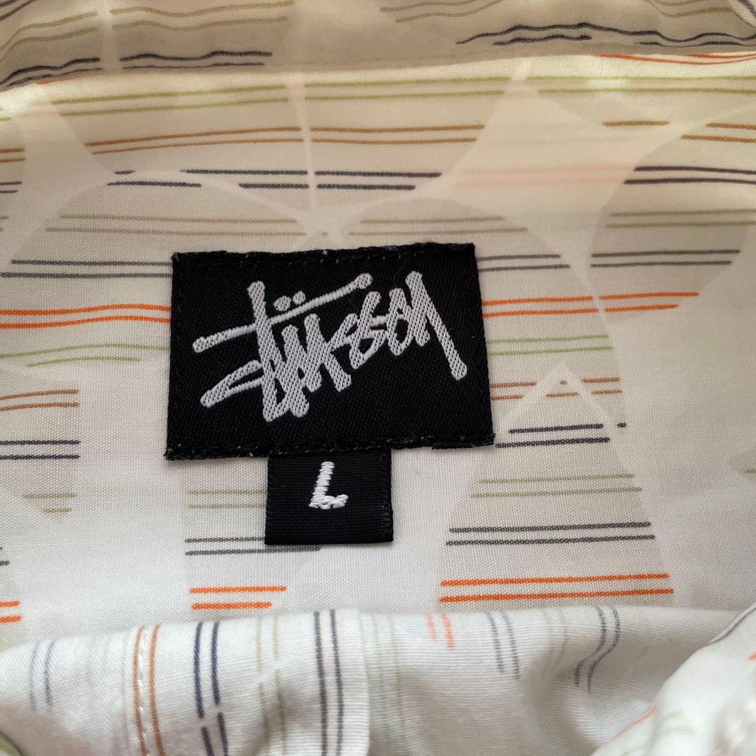 STUSSY 総柄　花柄半袖シャツ 　ステューシーUSA製　90s