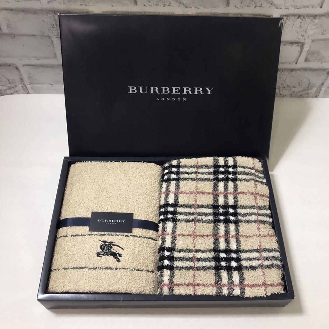 【未使用】BURBERRY LONDON フェイスタオル 2枚セット