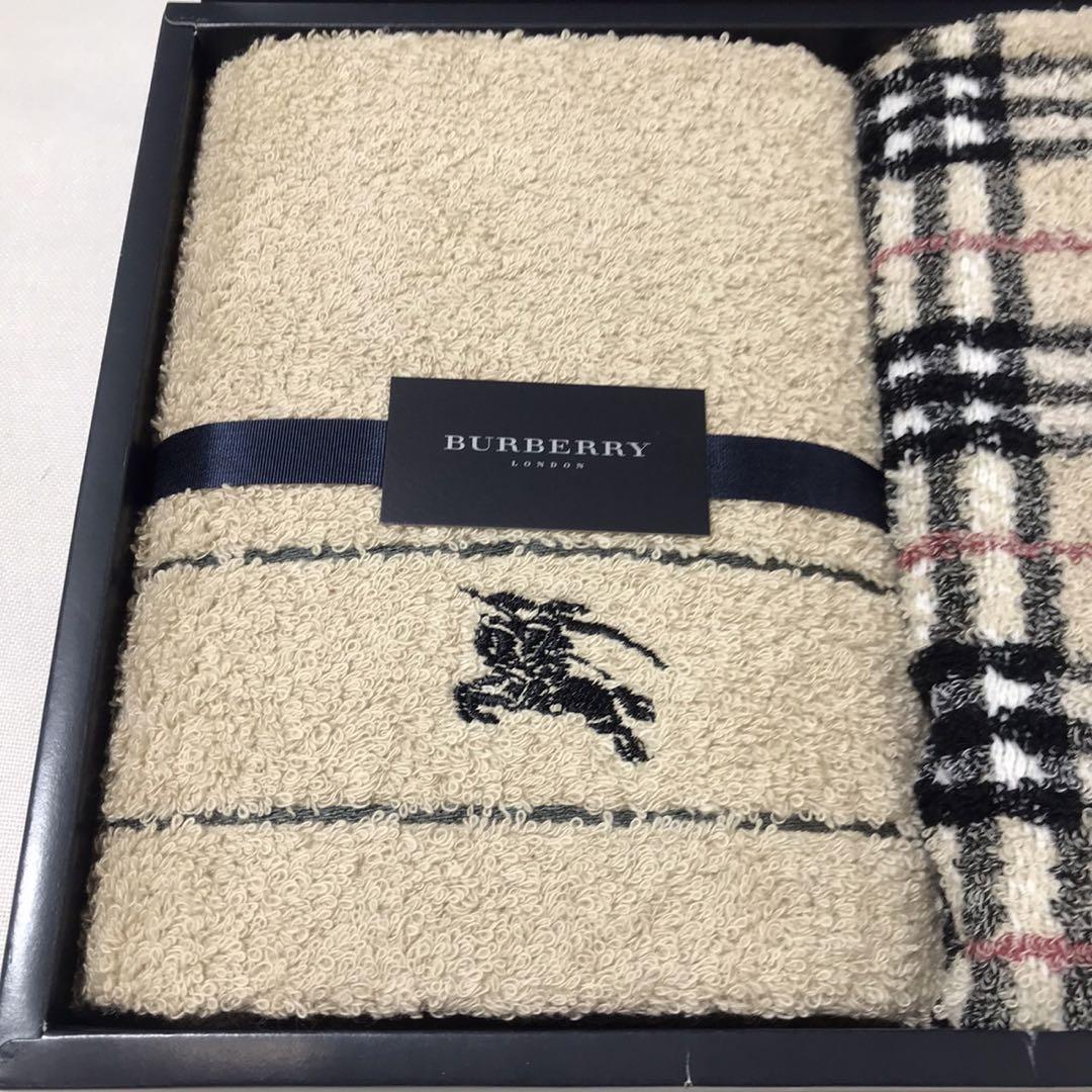 【未使用】BURBERRY LONDON フェイスタオル 2枚セット