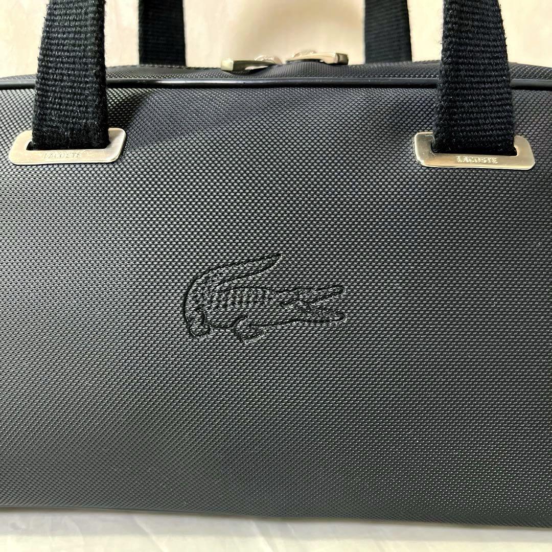 LACOSTE ラコステ ミニボストンバッグ ハンドバッグ ロゴ型押し