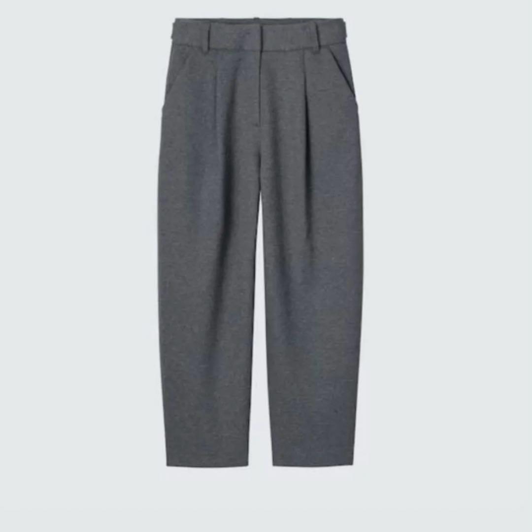 UNIQLO ブラッシュドジャージータックテーパードパンツ