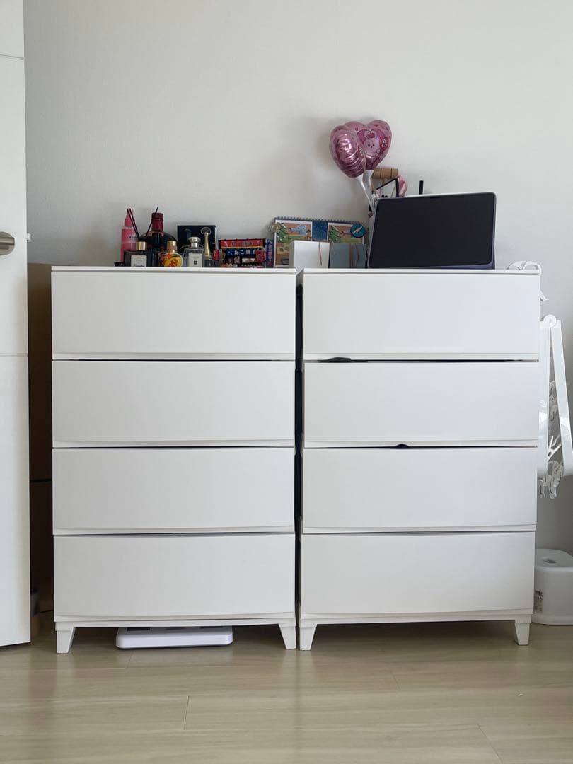 ホワイトチェスト 4引き出し