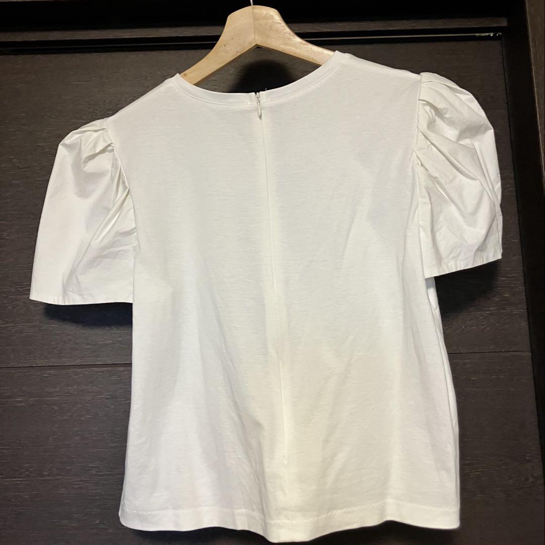 ボーダーズアットバルコニー　フレアTシャツ　36 オフホワイト BORDERS at BALCONY(ボーダーズ アット バルコニー)｜バック
