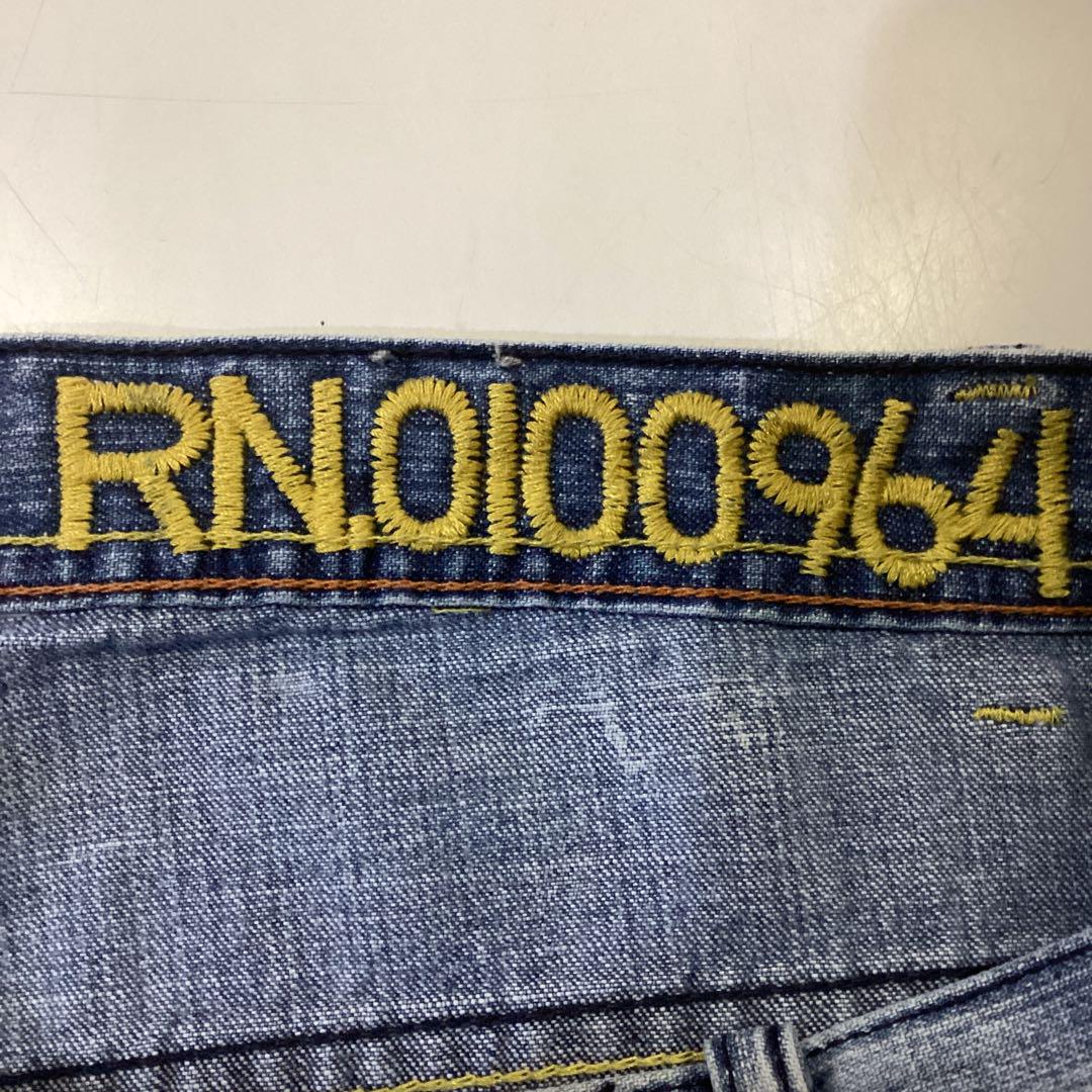 USA 古着 akademiks デニムパンツ バギー ワイド Y2K フェード