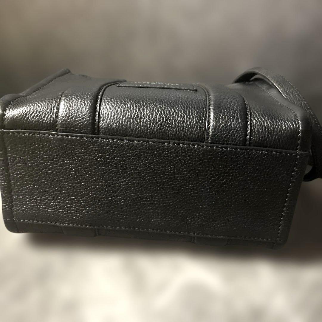 MARC JACOBS レザーブラック トートバッグ ストラップおまけ付き
