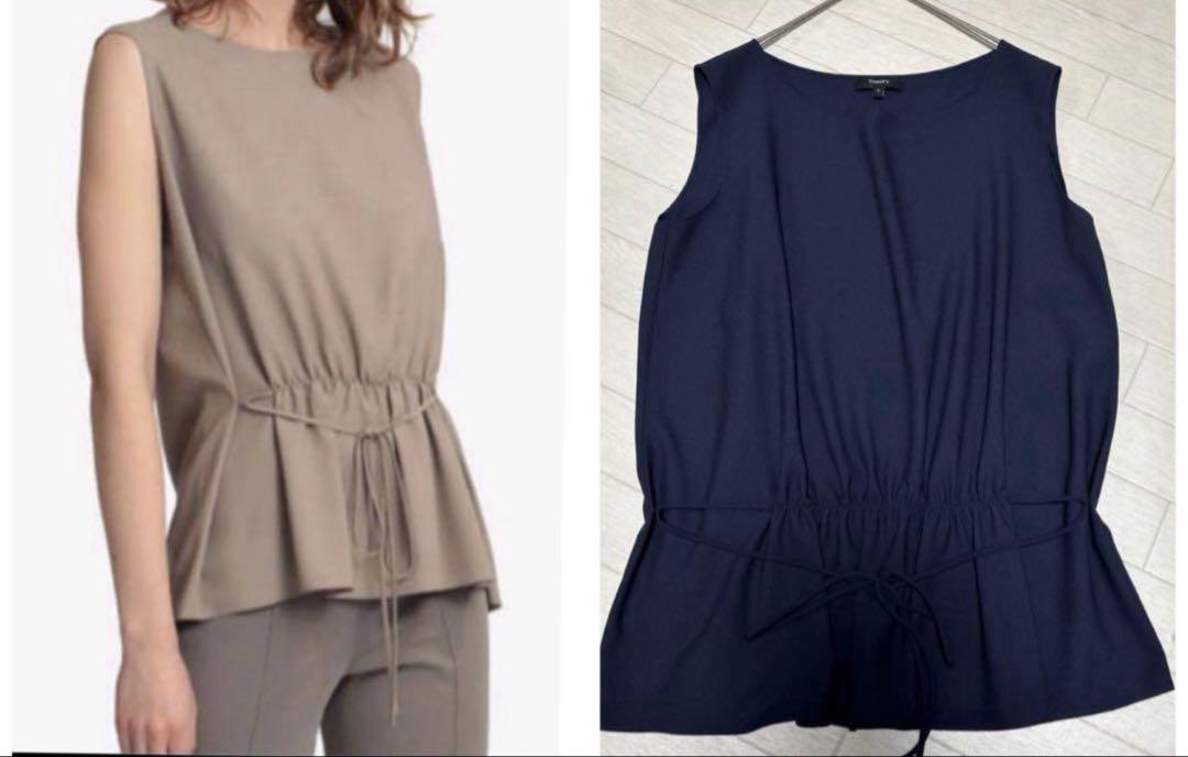 Theory SHALLOW GGT/SHIRRED 2WAY ブラウス