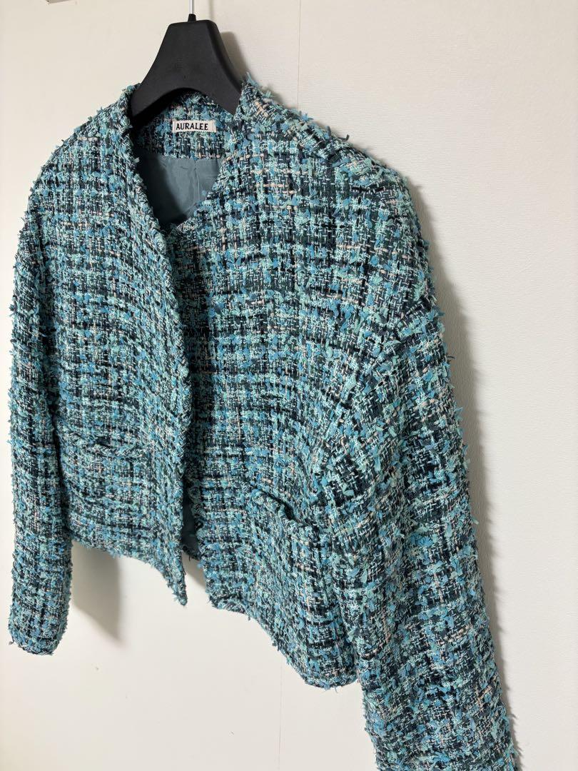 ジャケット・アウター AURALEE HOMESPUN SUMMER TWEED BLOUSON