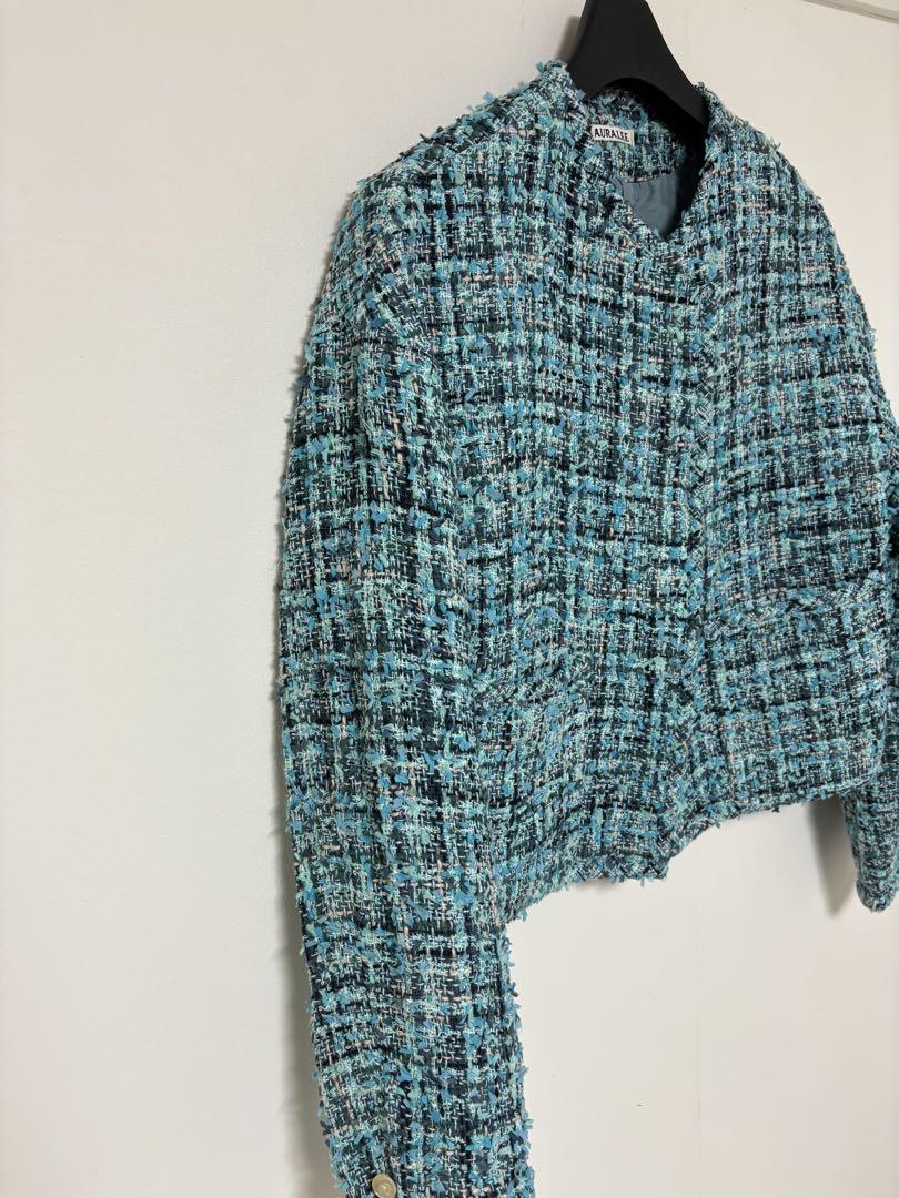 ジャケット・アウター AURALEE HOMESPUN SUMMER TWEED BLOUSON