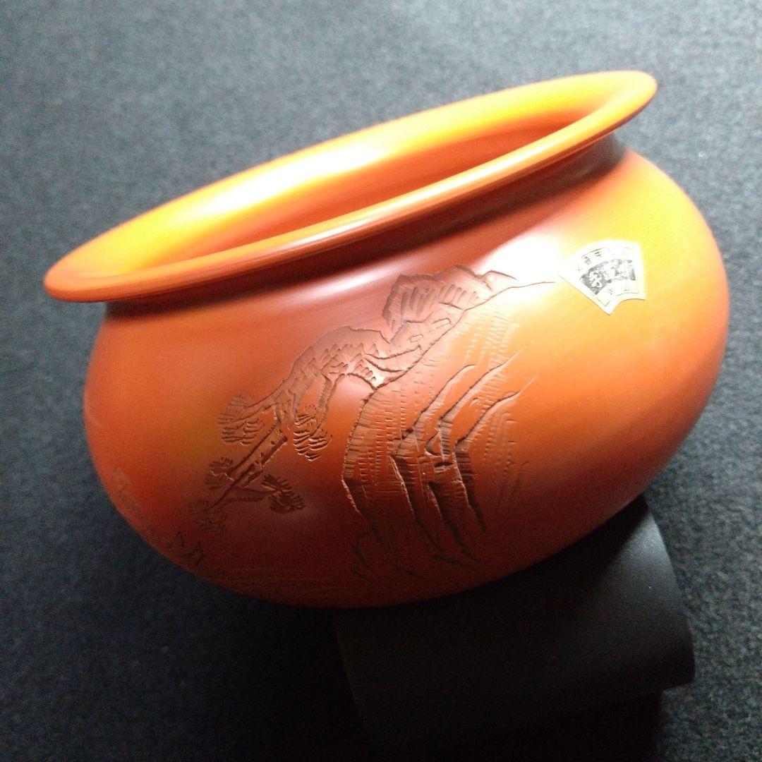 茶道具】新品未使用 朱泥 常滑焼 手作り 建水 こぼし 幸山 作 高級朱泥 