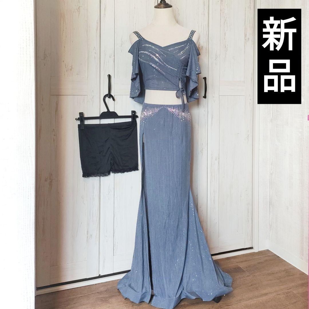 ★新品★ベリーダンス豪華衣装　レッスン着ウェア練習着セット　トップス　スカート